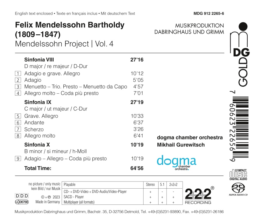 Mendelssohn Project Vol. 4, String Symphonies 8 - 10 - slide-1