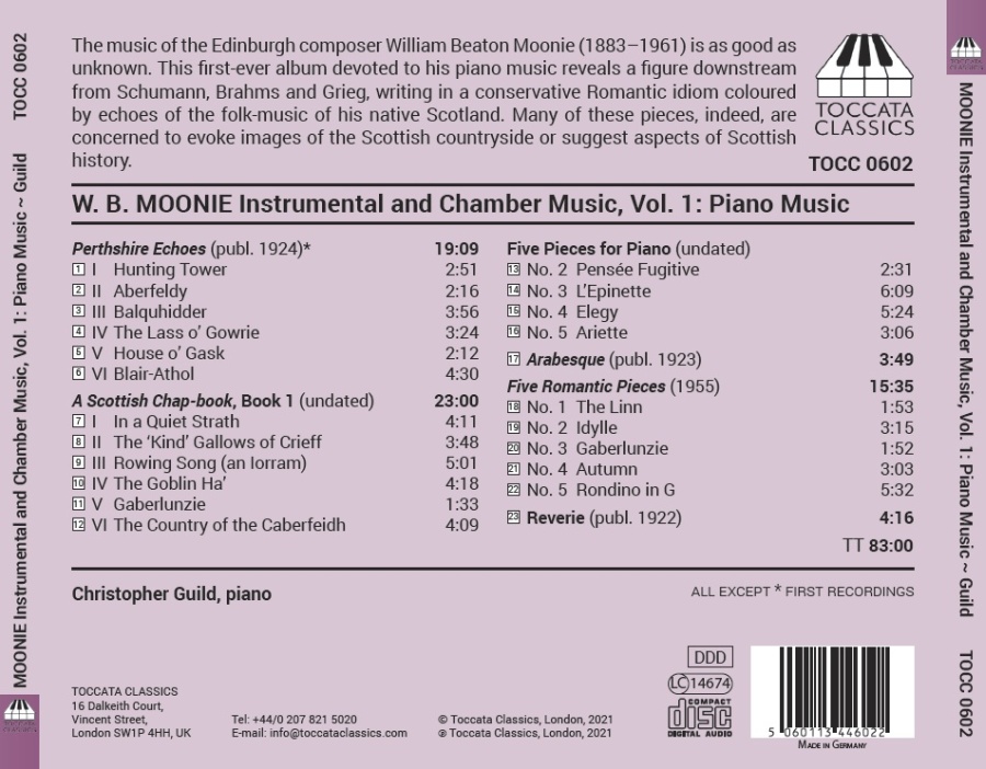 Moonie: Instrumental and Chamber Music, Vol. 1 - Music for Solo Piano - slide-1