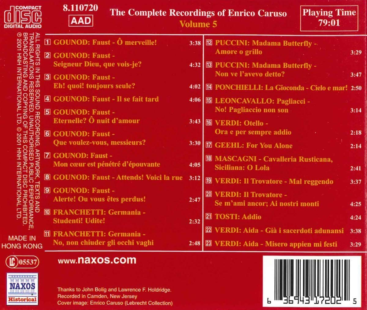 Enrico Caruso:The Complete Recordings Vol.5 - slide-1