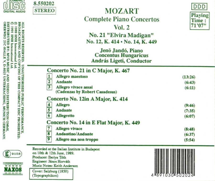 MOZART: Piano Concertos 12, 14 & 21 - slide-1