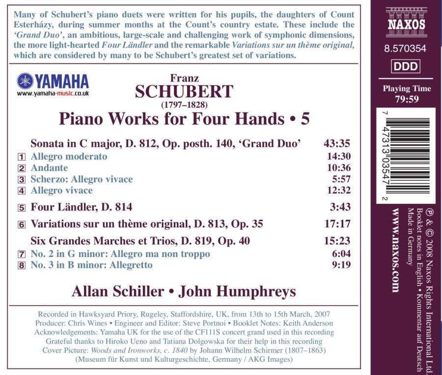 Schubert: Piano Works for Four Hands Vol. 5 - slide-1