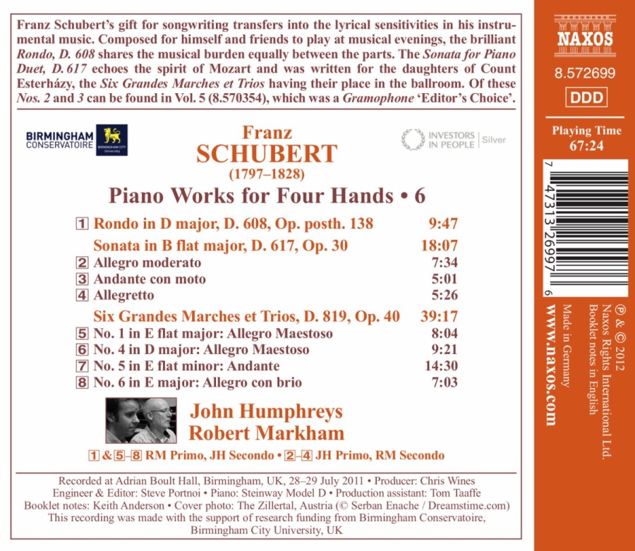 Schubert: Piano Works for Four Hands Vol. 6 - slide-1