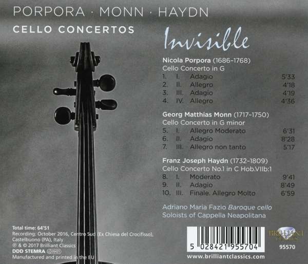 Porpora / Monn / Haydn: Cello Concertos - slide-1