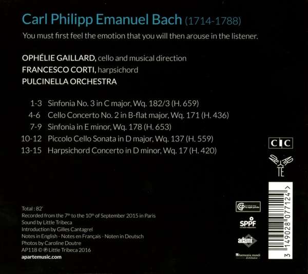 Bach, C.P.E. Project 2 - Sinfonias; Cello Sonata & Cello Concerto - slide-1