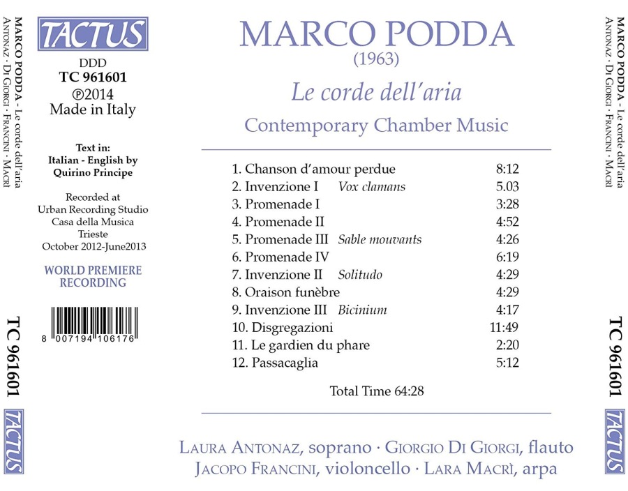 Podda: Le corde dell’aria - Contemporary Chamber Music - slide-1