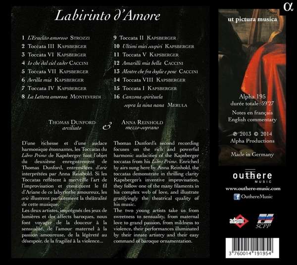 KAPSBERGER: Labirinto d´amore + Strozzi, Caccini ,Monteverdi, Merula, - slide-1