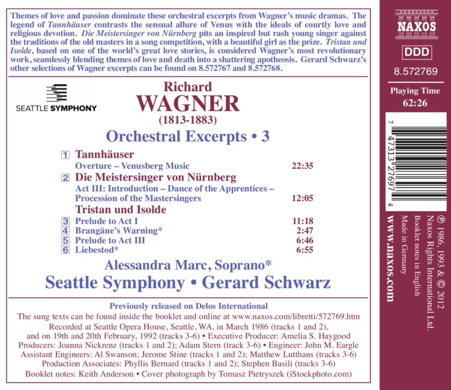 Wagner: Orchestral Excerpts Vol. 3 - Tannhäuser, Die Meistersinger von Nürnberg, Tristan und Isolde - slide-1