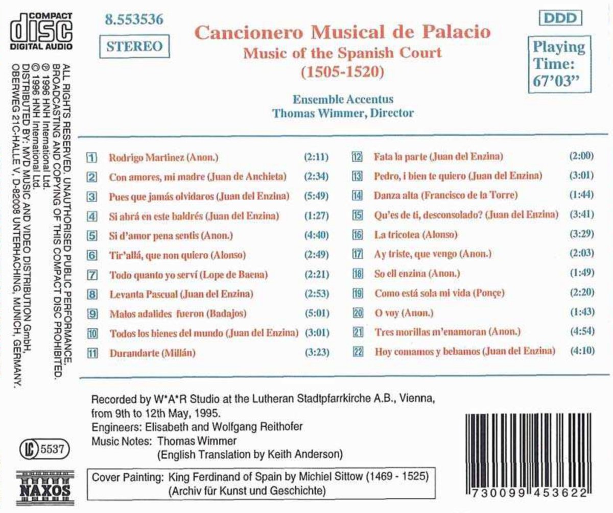 Cancionero Musical de Palacio: Music of the Spanish Court - slide-1