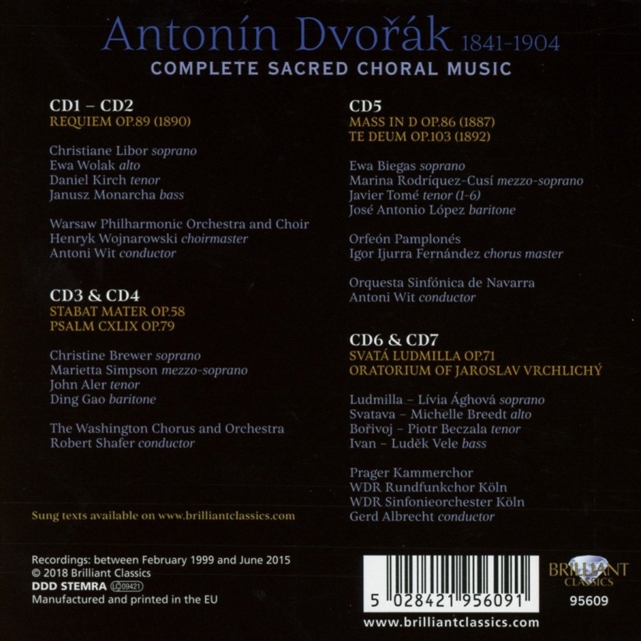 Dvorak: Complete Sacred Choral Music - slide-1