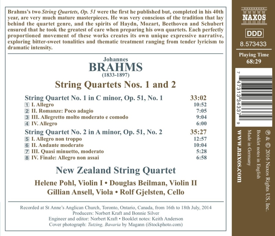 Brahms: String Quartets Nos. 1 and 2 - slide-1