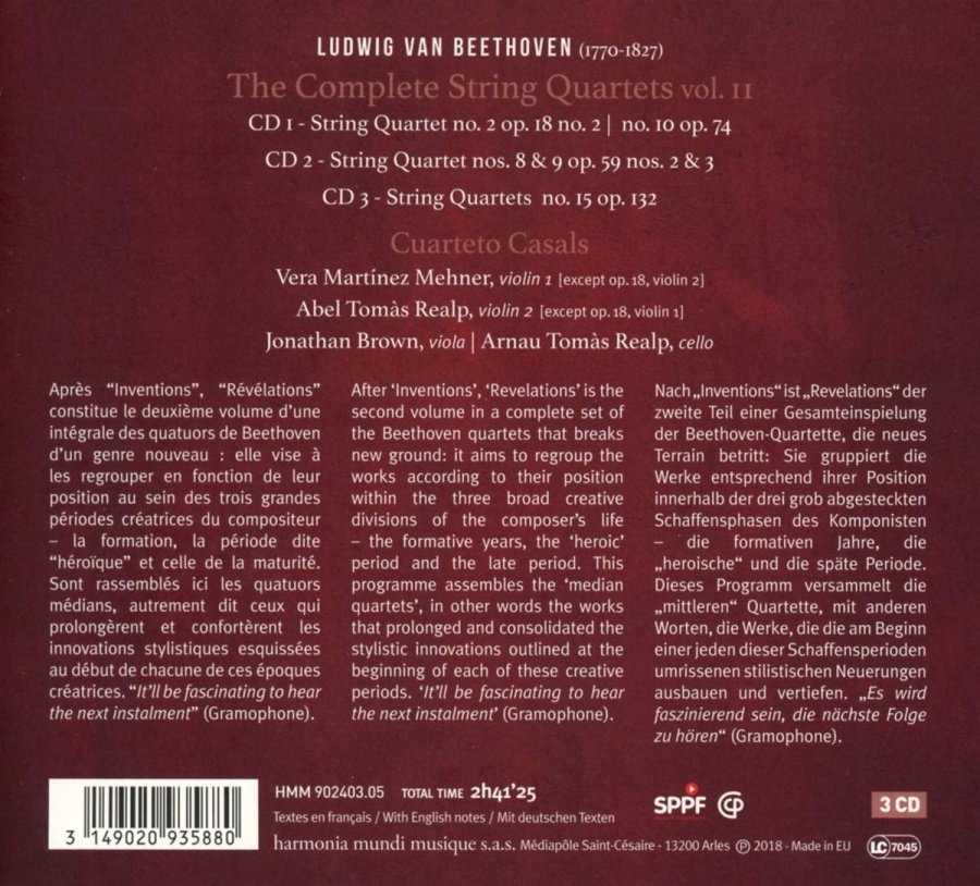 Beethoven: The Complete String Quartets vol. 2 - slide-1