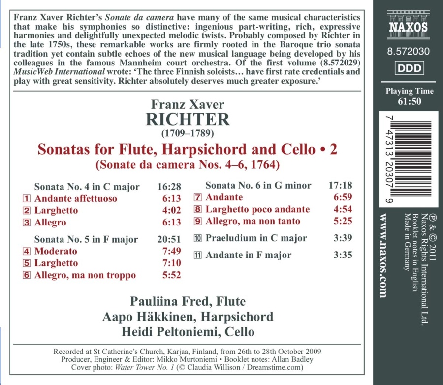 Richter: Sonatas for Flute, Harpsichord and Cello • 2 - slide-1