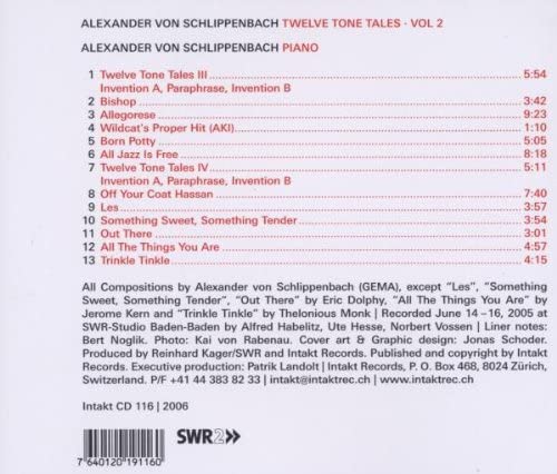 Alexander von Schlippenbach: Twelve Tone Tales, Vol. 2 - slide-1