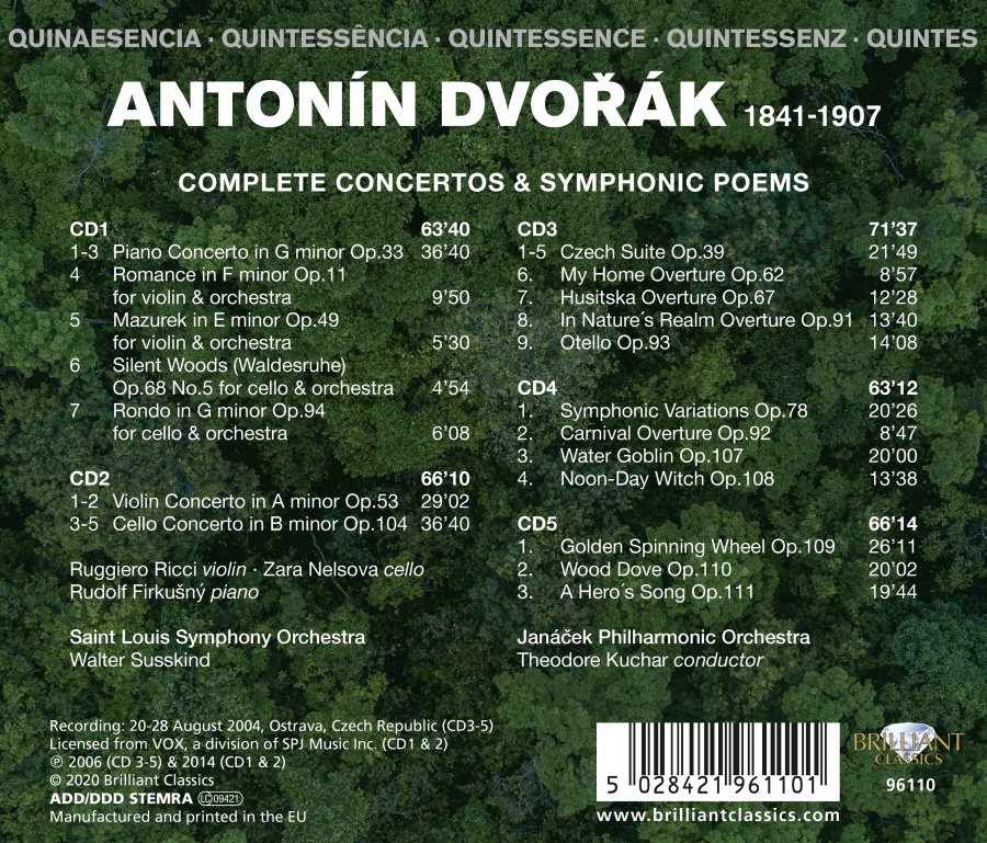 Quintessence Dvorak: Complete Concertos & Symphonic Poems - slide-1