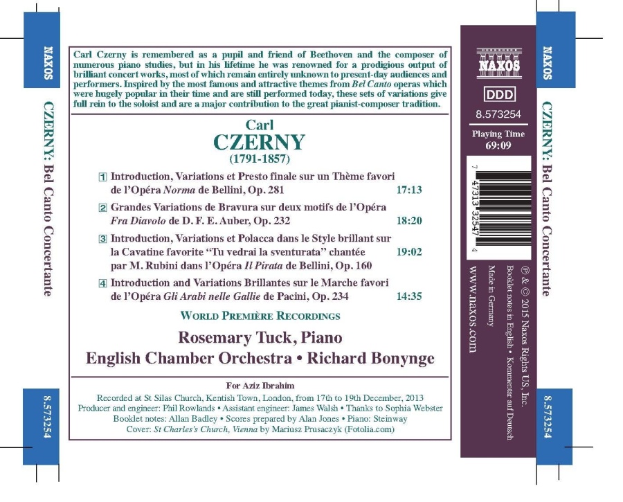 CZERNY: Bel Canto Concertante; Virtuoso Variations for Piano and Orchestra - slide-1