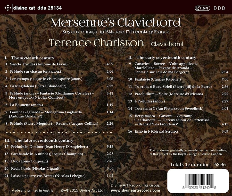 Mersenne's Clavichord - Keyboard Music in 16th and 17th century France - slide-1