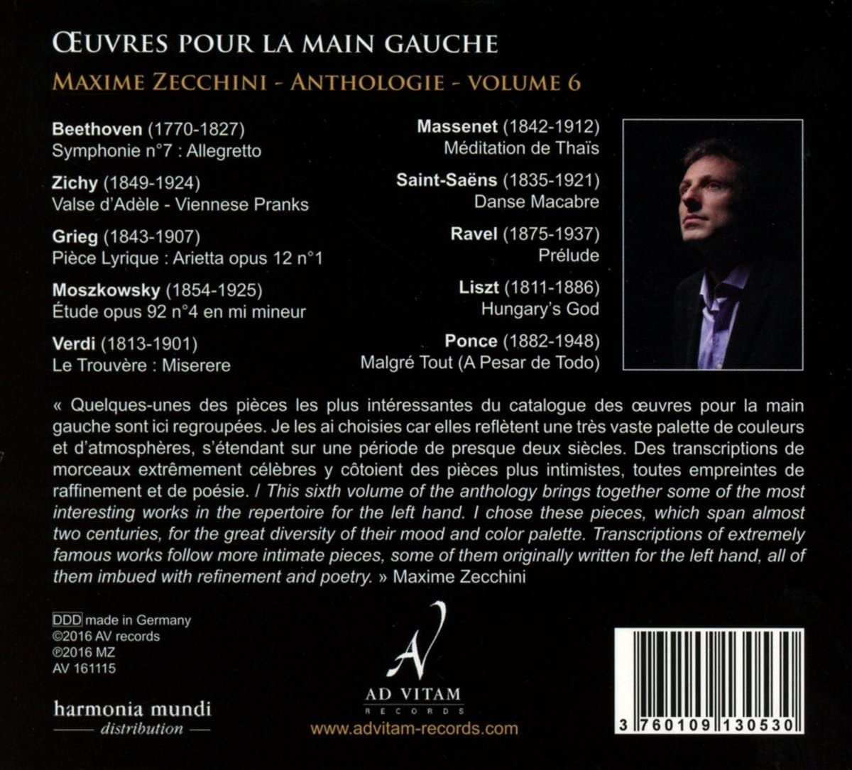 Oeuvres pour la main gauche vol. 6 – Saint-Saëns,  Beethoven, Massenet, Ravel, Grieg - slide-1