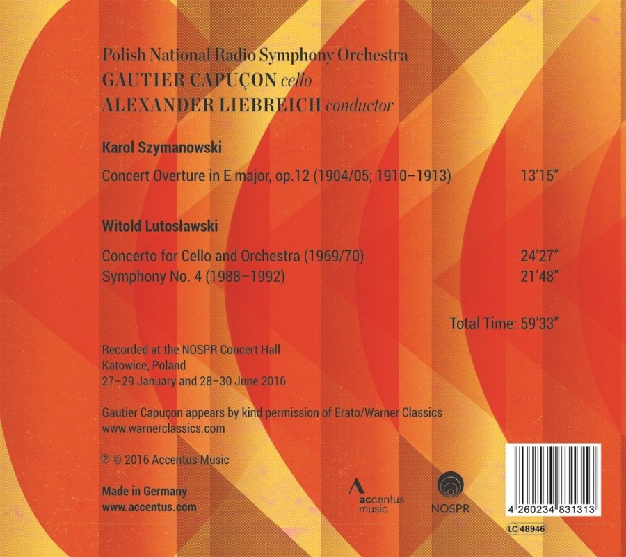 Szymanowski: Overture op. 12 / Lutosławski: Concerto for Cello and Orchestra; Symphony No. 4 - slide-1