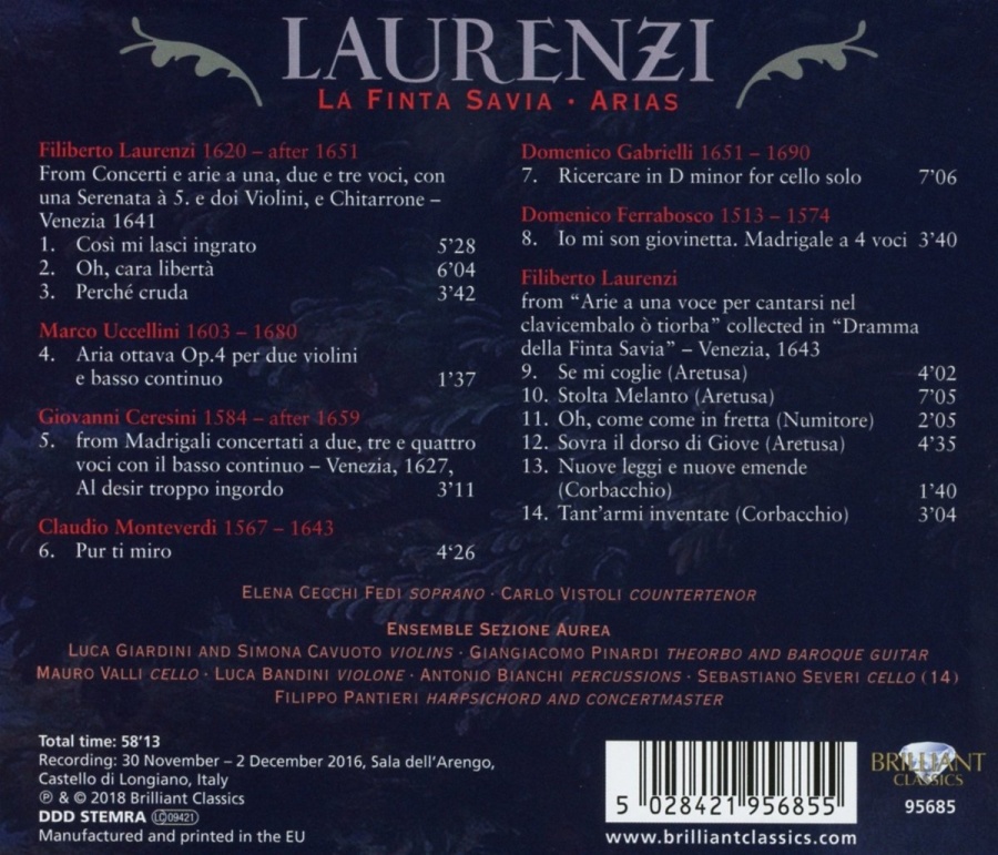 Laurenzi: La finta savia, Arias - slide-1