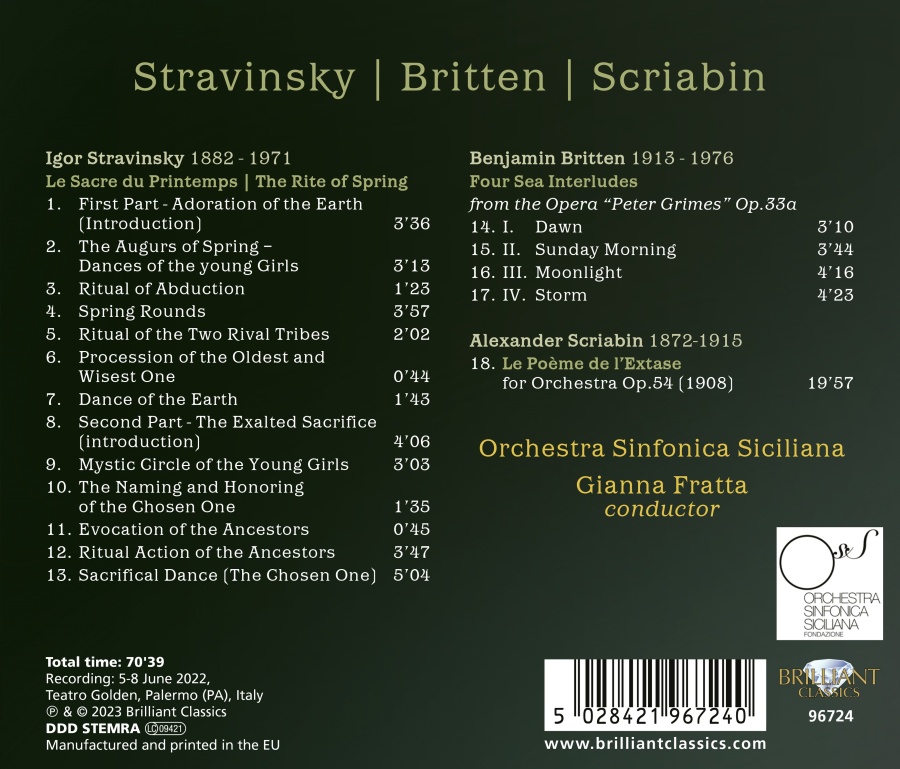 Orchestral Music by by Stravinsky, Britten & Scriabin - slide-1