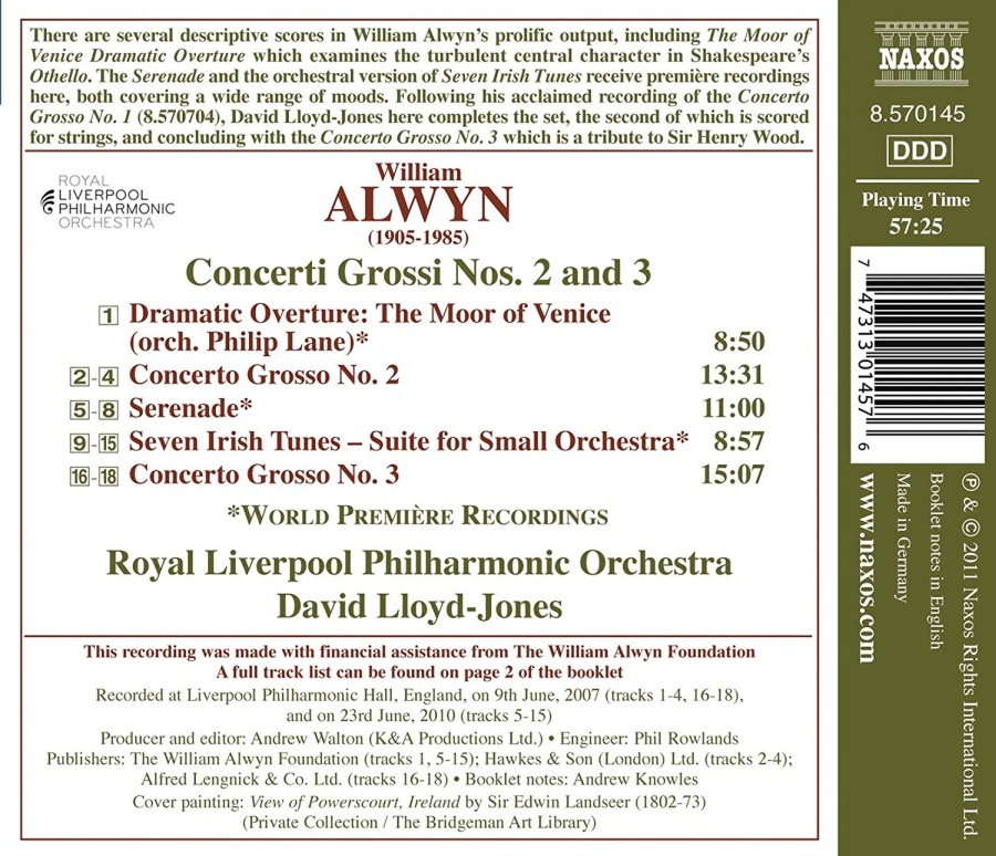 Alwyn: Concerti Grossi Nos. 2 and 3 - slide-1