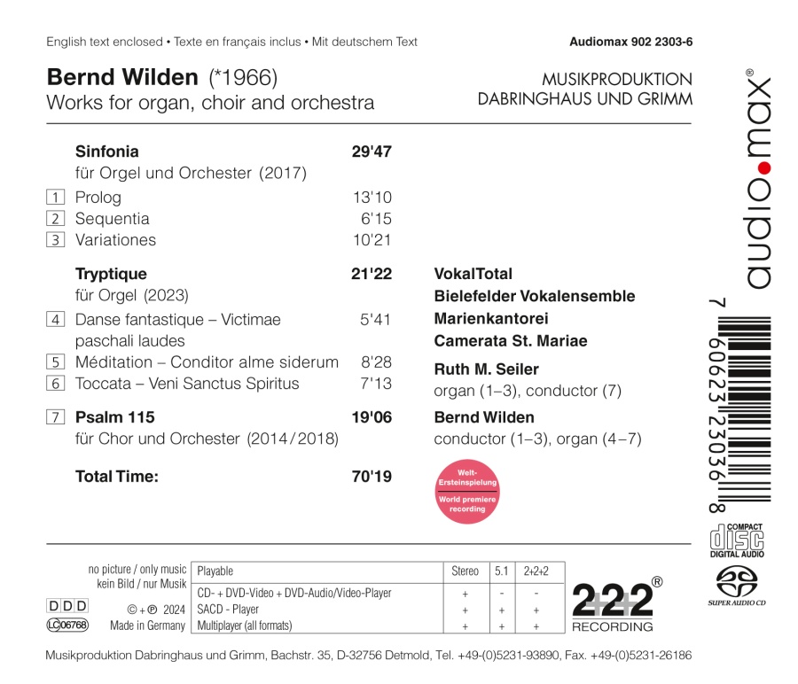 Wilden: Works for organ, choir and orchestra - slide-1