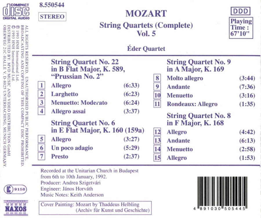 Mozart: String Quartets, K. 168-169 and K. 589, 'Prussian No. 2' - slide-1