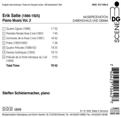 Satie: Piano Music vol. 2 - slide-1