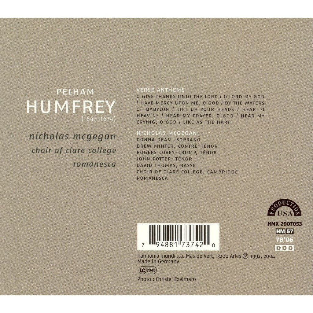 Humfrey: Verse Anthems - slide-1