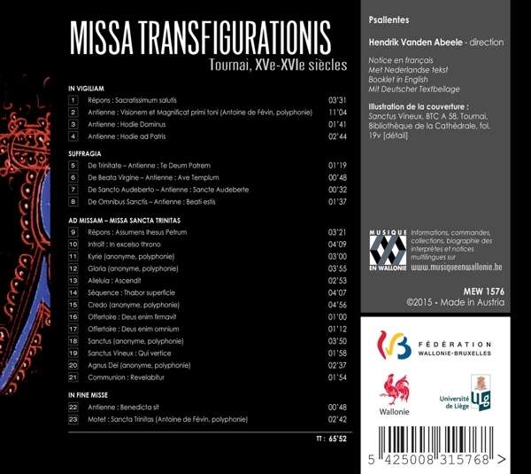 Missa Transfigurationis; Tournai, XV - XVI wiek - slide-1