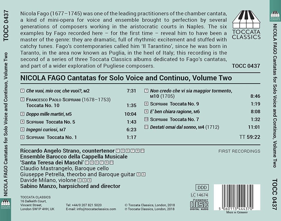 Fago: Cantatas for Solo Voice Vol. 2 - slide-1