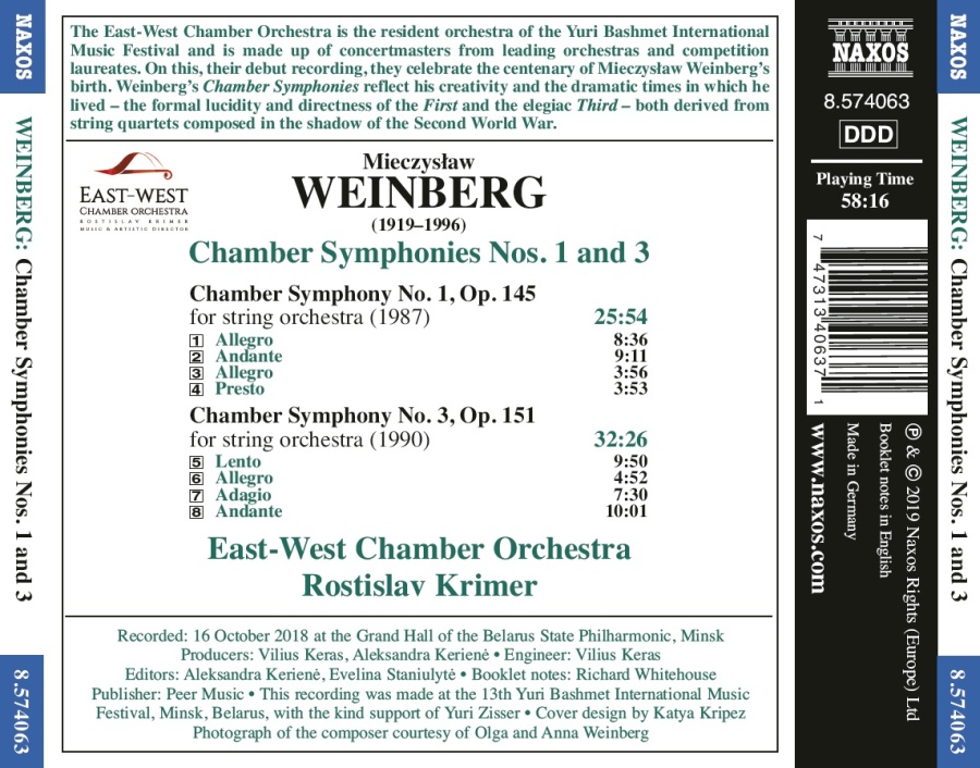 Weinberg: Chamber Symphonies Nos. 1 and 3 - slide-1