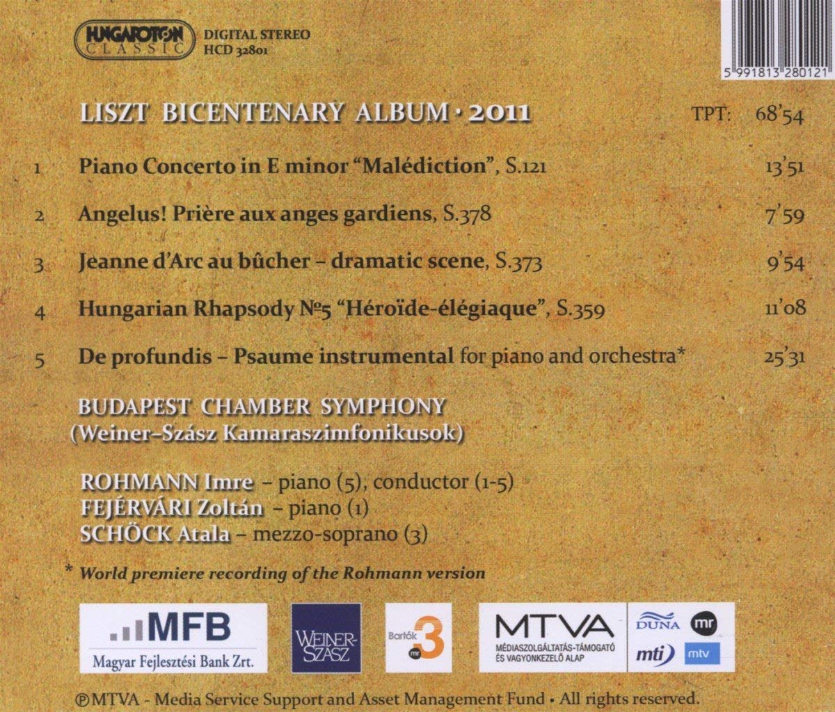 Liszt: Piano Concerto in E minor, Angelus!, Jeanne d’Arc au bucher, Hungarian Rhapsody No. 5, De profundis - Psaume instrumental - slide-1