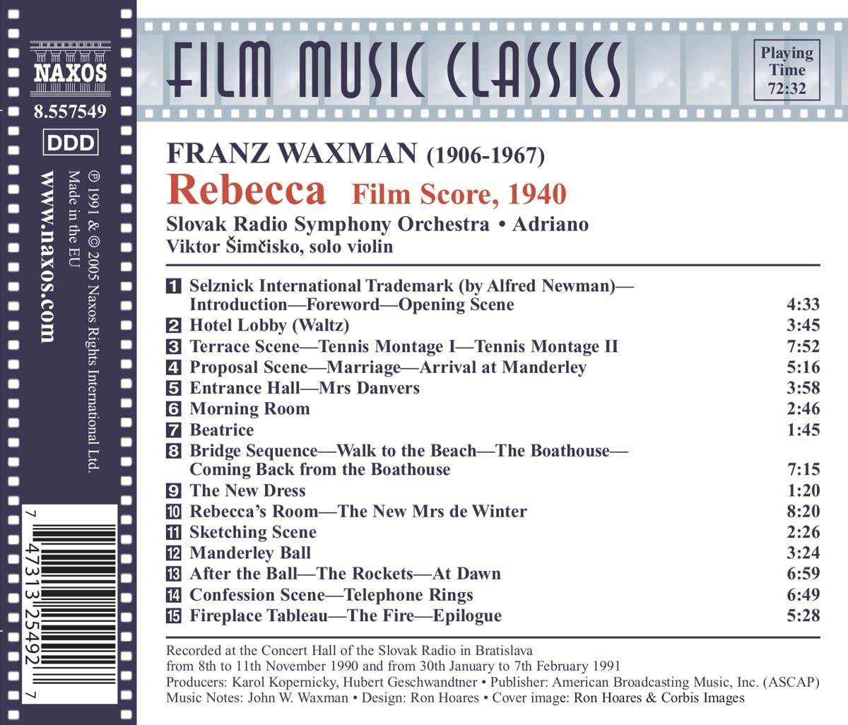 WAXMAN: Rebecca ( film score ) - slide-1