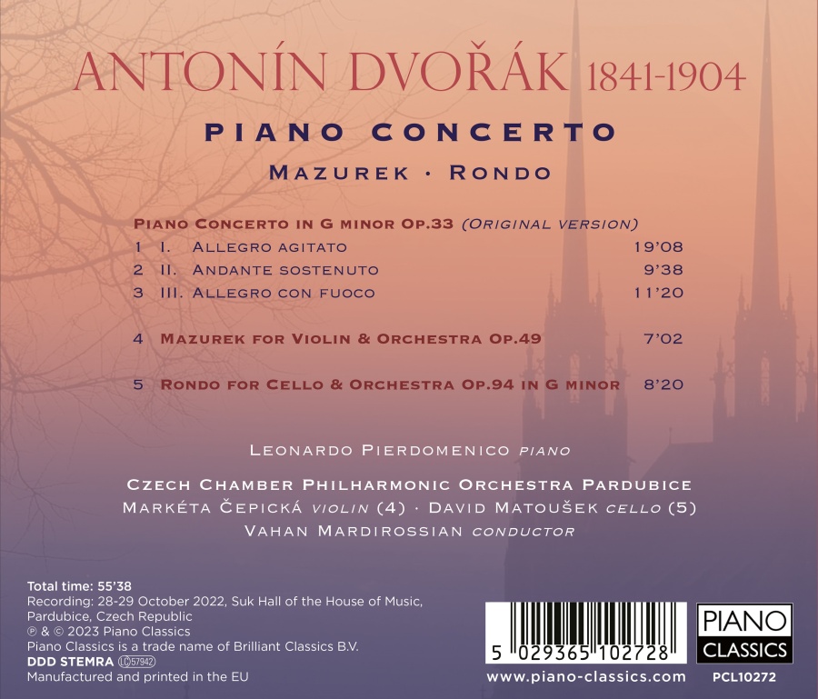 Dvorak: Piano Concerto; Mazurek; Rondo - slide-1