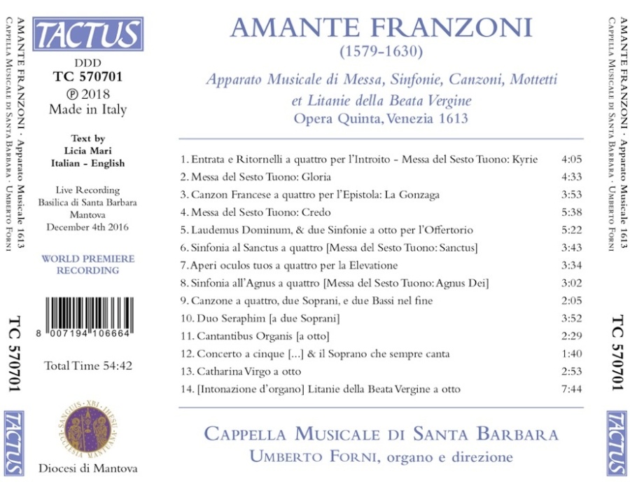 Franzoni: Apparato Musicale, Venezia 1613 - slide-1