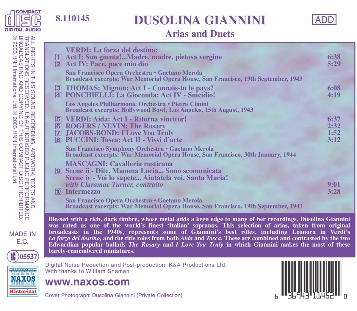 Dusolina Giannini - Arias and duet - slide-1