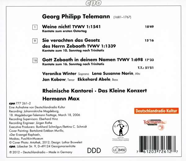 Telemann: Gott Zebaoth in deinem Namen - Cantatas Vol. 2 - slide-1