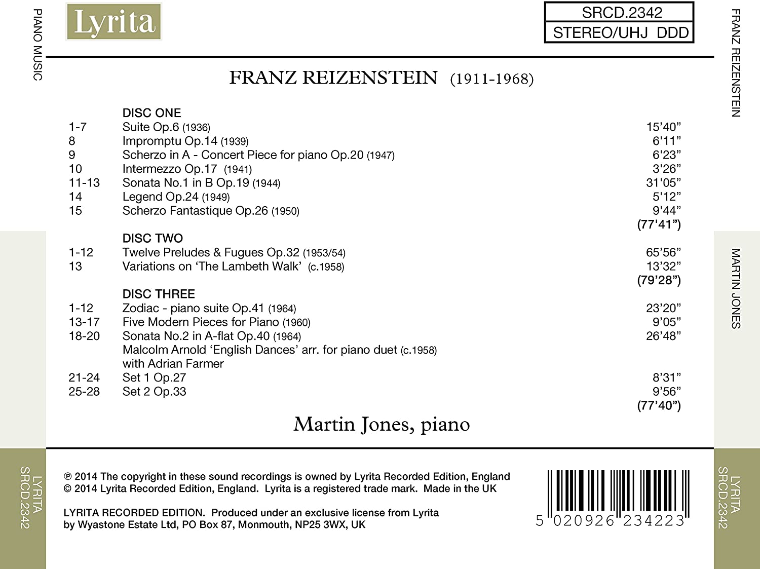 Reizenstein: Piano Music - slide-1