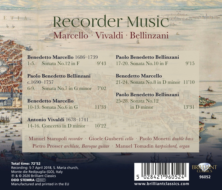 Marcello, Vivaldi & Bellinzani: Recorder Music - slide-1