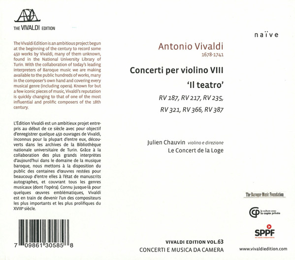 Vivaldi: Concerti per violino VIII ‘Il teatro' - slide-1