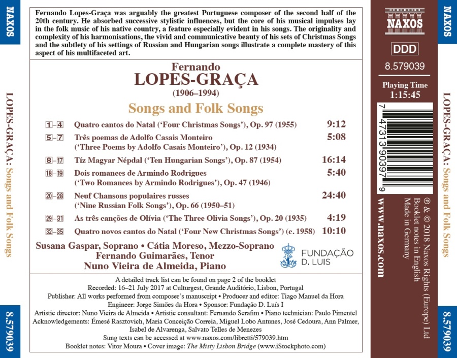 Lopes-Graça: Songs and Folk Songs - slide-1