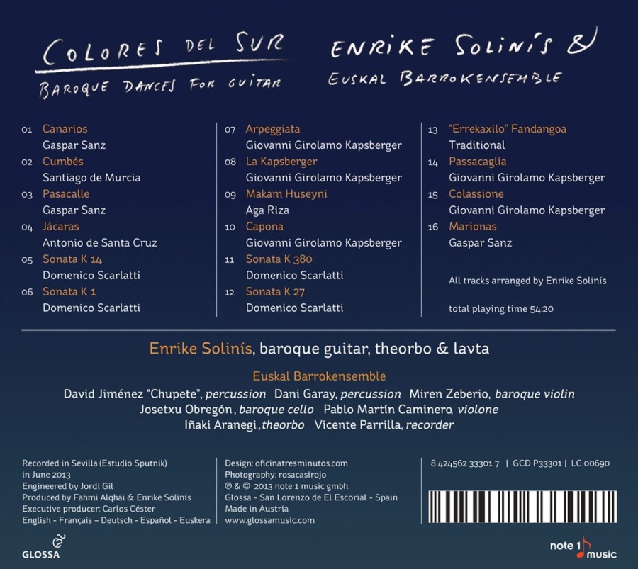 Colores del Sur - Baroque Dances for Guitar - slide-1