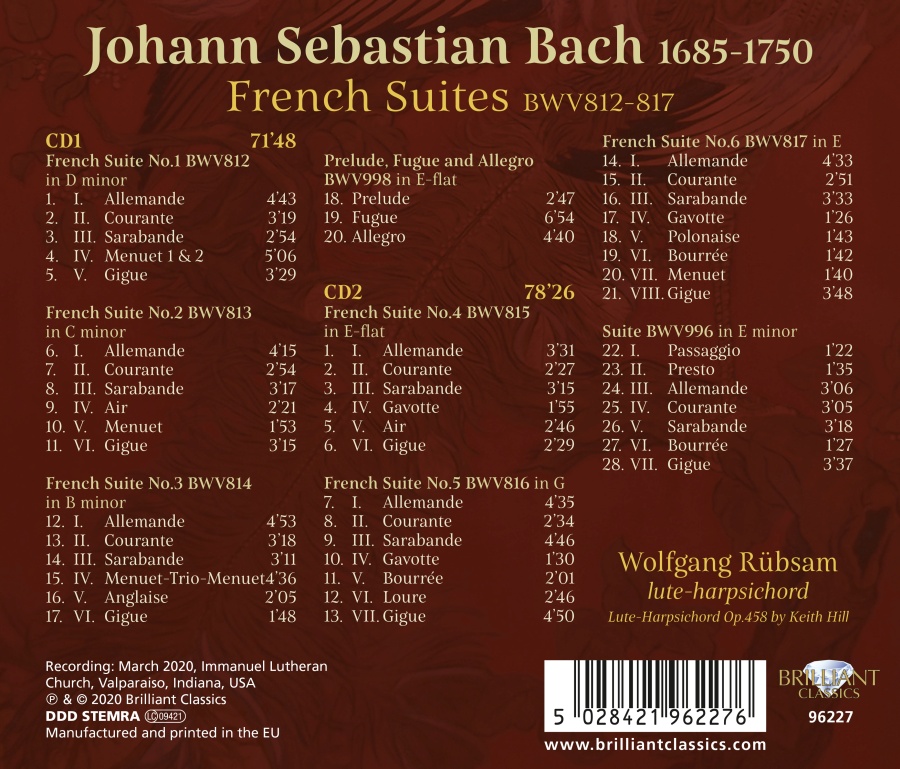 Bach: French Suites BWV 812 - 817 - slide-1