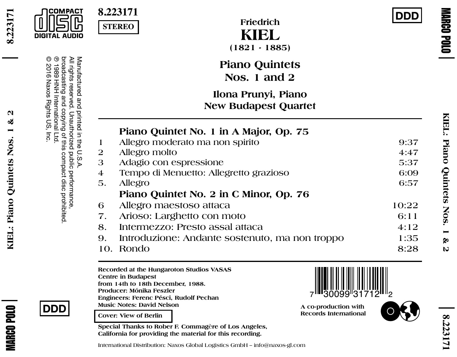 KIEL: Piano quintets nos. 1 & 2 - slide-1