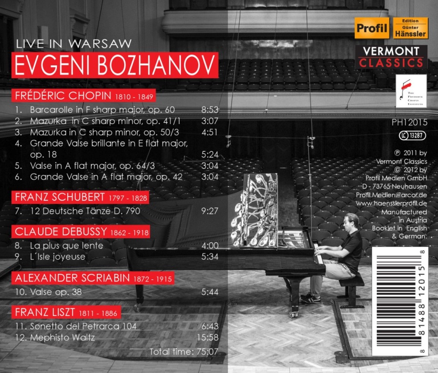 Evgeni Bozhanov Live in Warsaw - Chopin, Schubert, Debussy, Scriabin, Liszt - slide-1