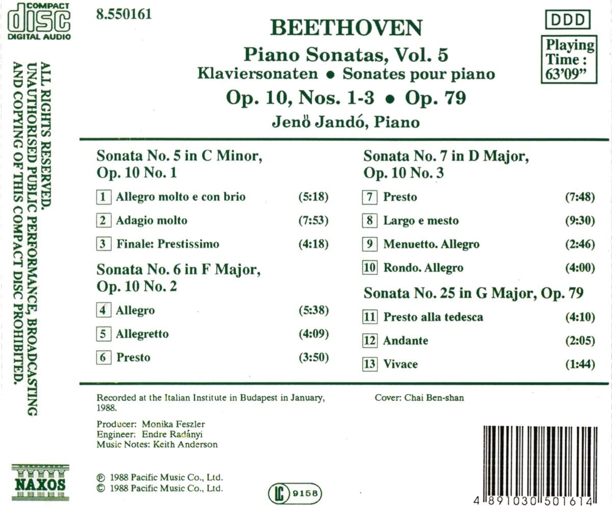 BEETHOVEN: Piano Sonatas Vol.  5 - slide-1
