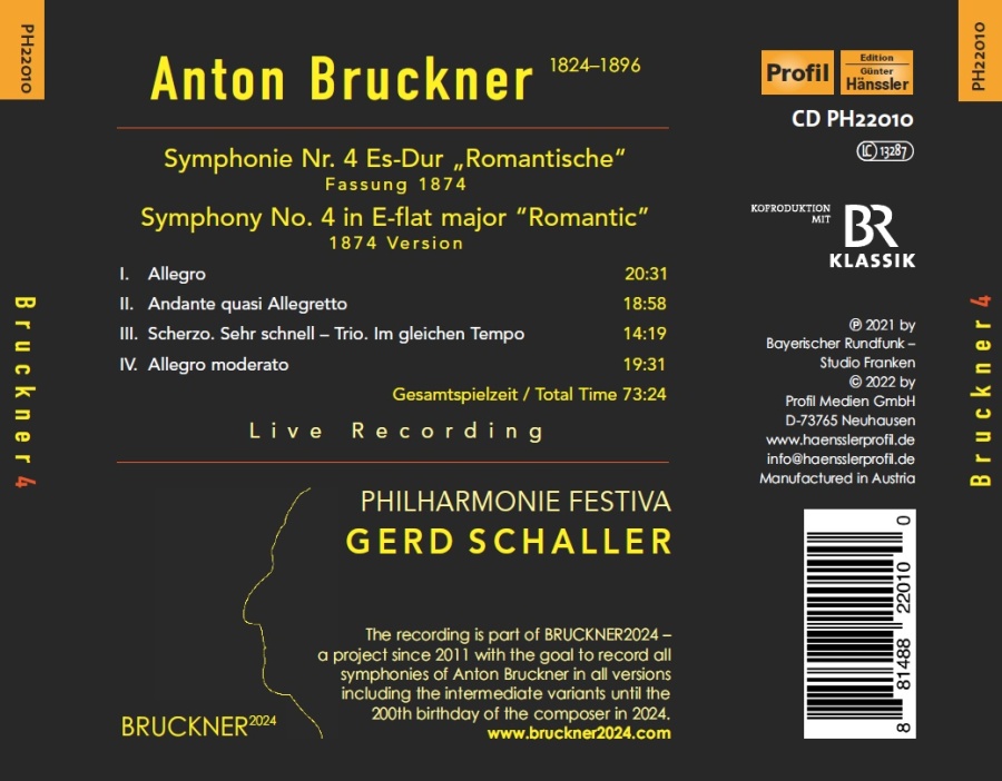 Bruckner: Symphony No. 4 - Version 1874 - slide-1