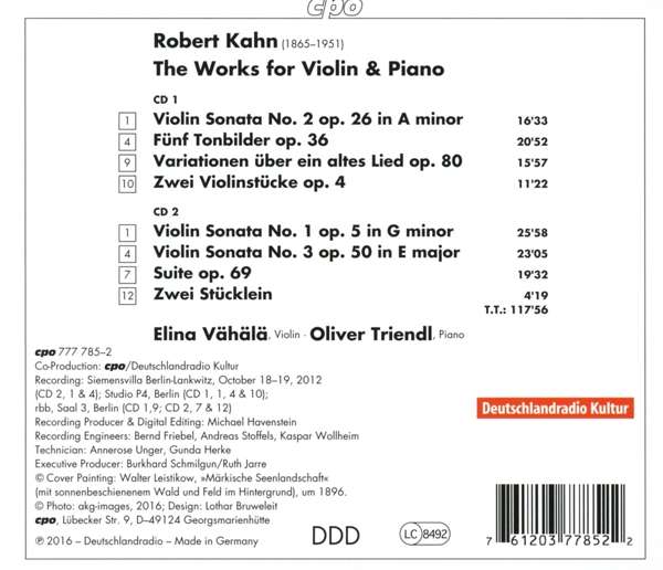 Kahn: The Works for Violin & Piano - slide-1