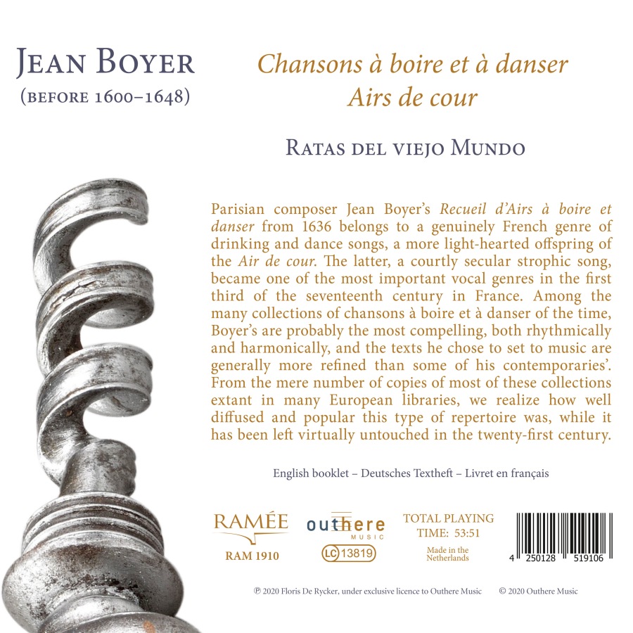 Boyer: Chansons à boire et à danser - Airs de cour - slide-1